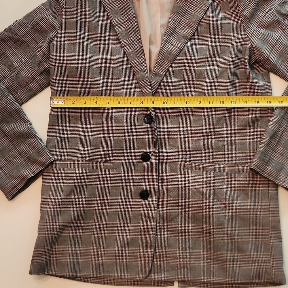 L*SPACE x Tessa Brooks Nadia Plaid Blazer Jacket M - Picture 9 of 9